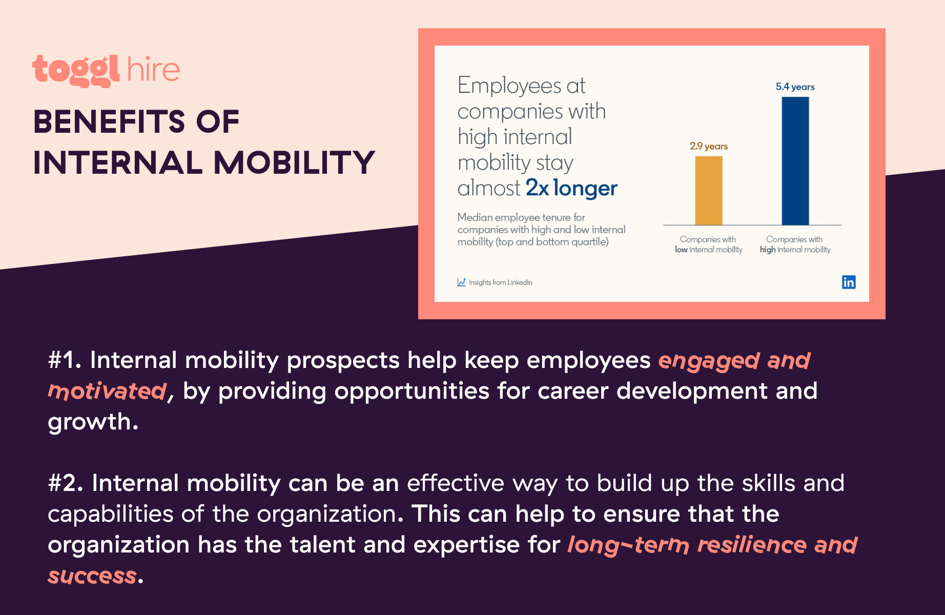 There are several tangible benefits of building an internal mobility program.